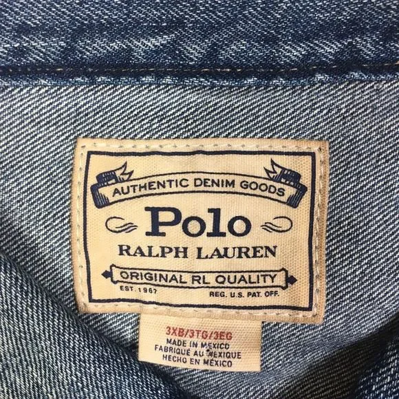 Men's POLO-RALPH LAUREN "SPORTSMAN" Denim Jacket (Casting Club) vintage - Picture 7 of 16